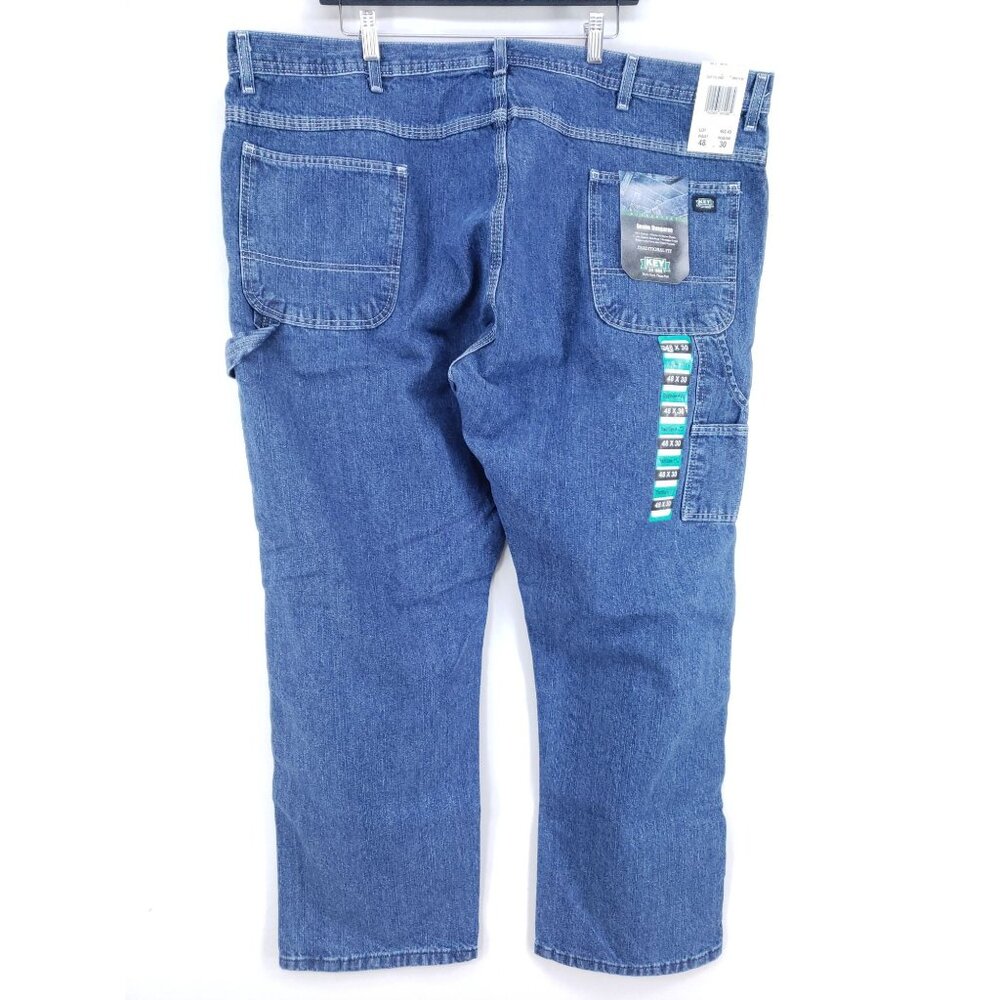 Key Denim Dungaree Traditional Fit Jeans Men's Size 48x30